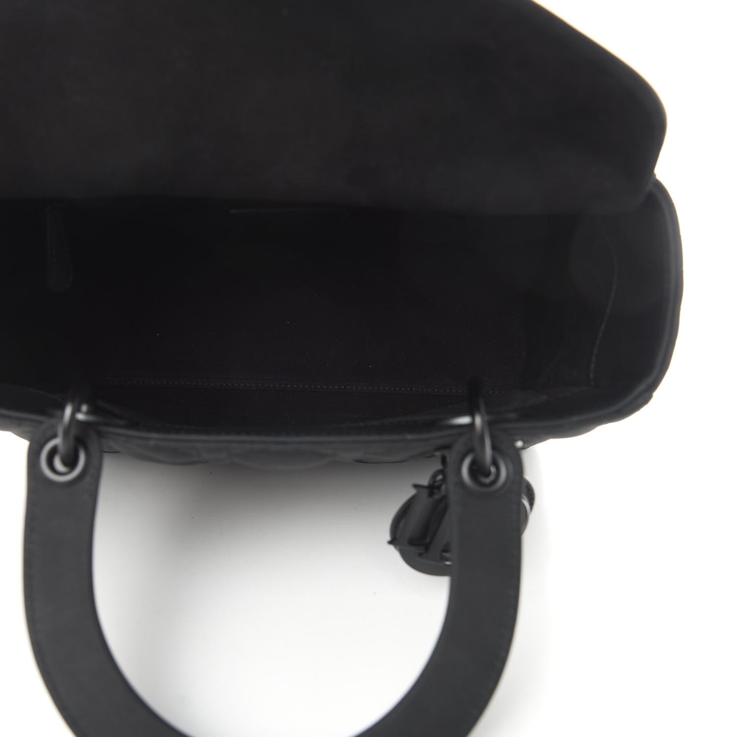 Ultra Matte Calfskin Cannage Medium Lady Dior Black