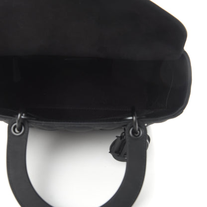 Christian Dior Ultra Matte Calfskin Cannage Medium Lady Dior Black 5 of 10