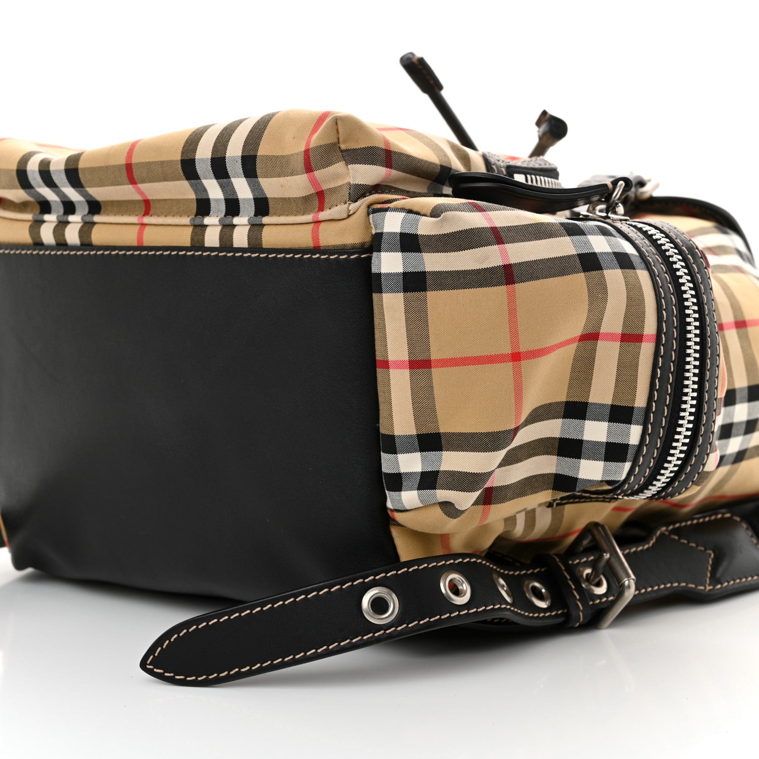 Burberry Nylon Vintage Check Medium Rucksack Backpack Antique Yellow 9 of 13