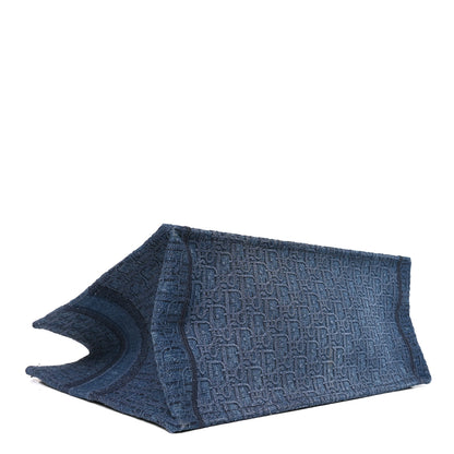 Christian Dior Oblique Denim Book Tote Denim Blue 3 of 10
