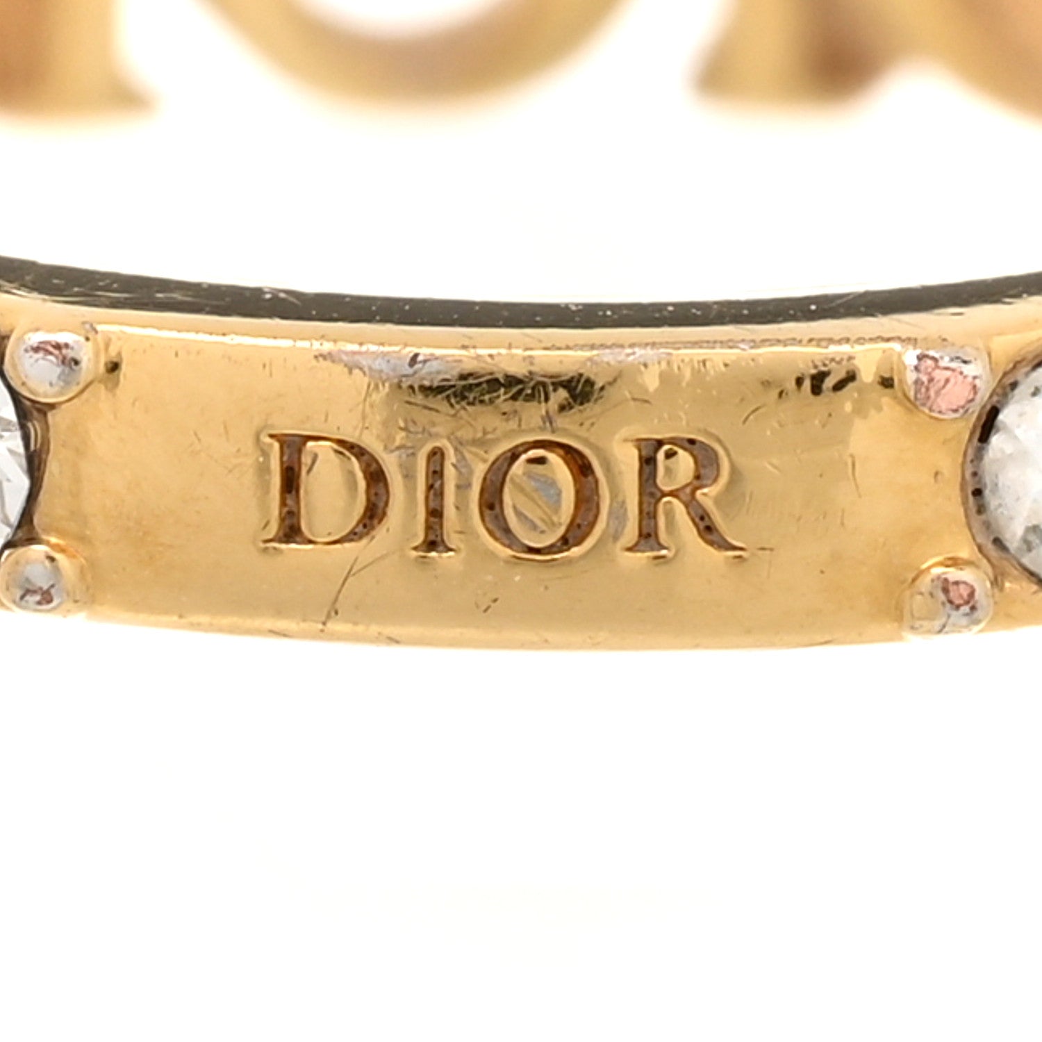 Christian Dior Metal Crystal Dio(R)evolution Ring M 52 6 Gold 4 of 5