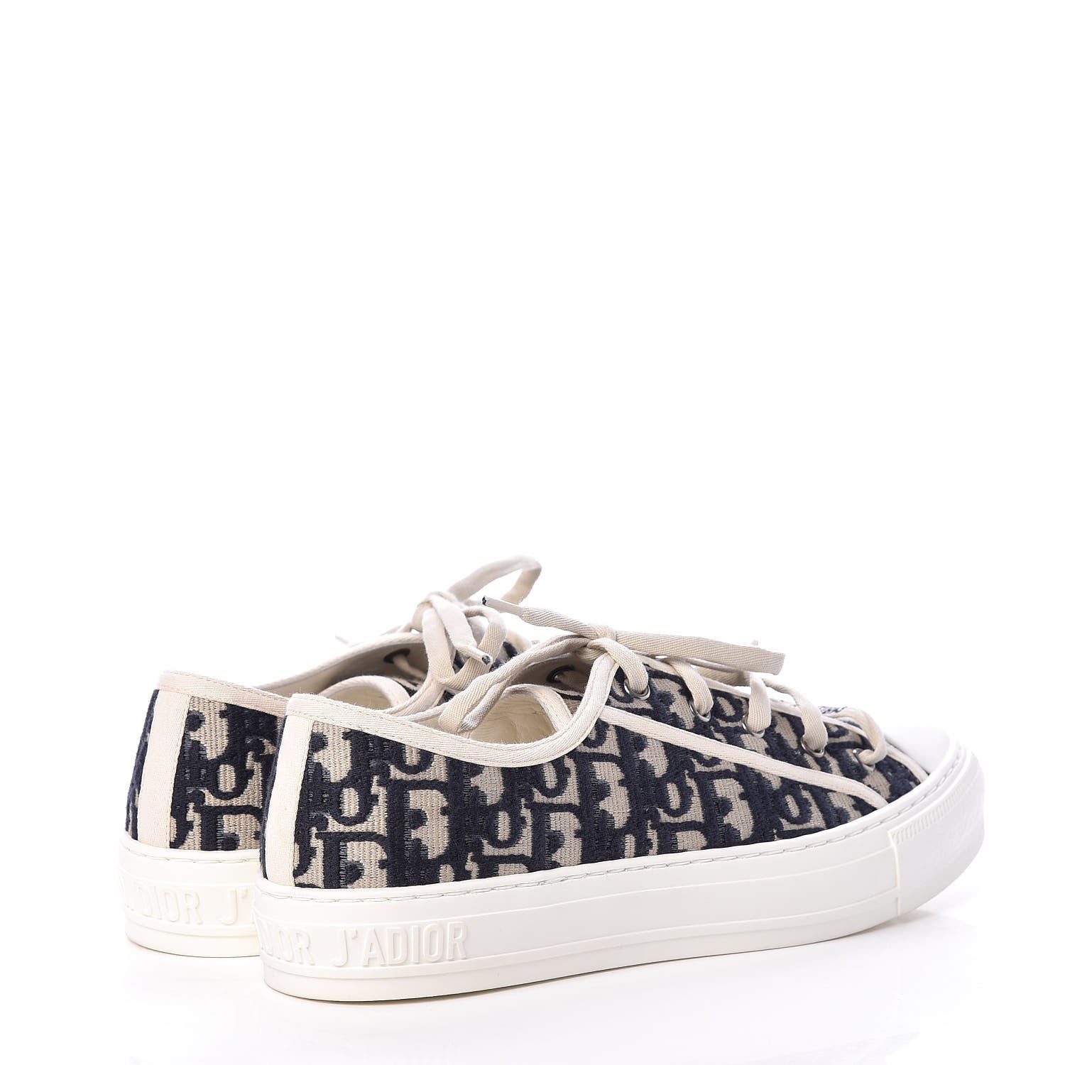 Christian Dior Canvas Oblique Walk'N'Dior Low Top Sneakers 40 Deep Blue 4 of 9