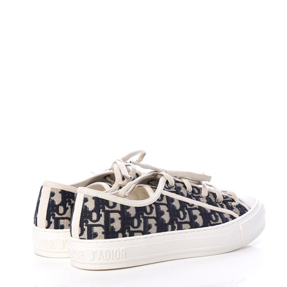 Christian Dior Canvas Oblique Walk'N'Dior Low Top Sneakers 40 Deep Blue 4 of 9
