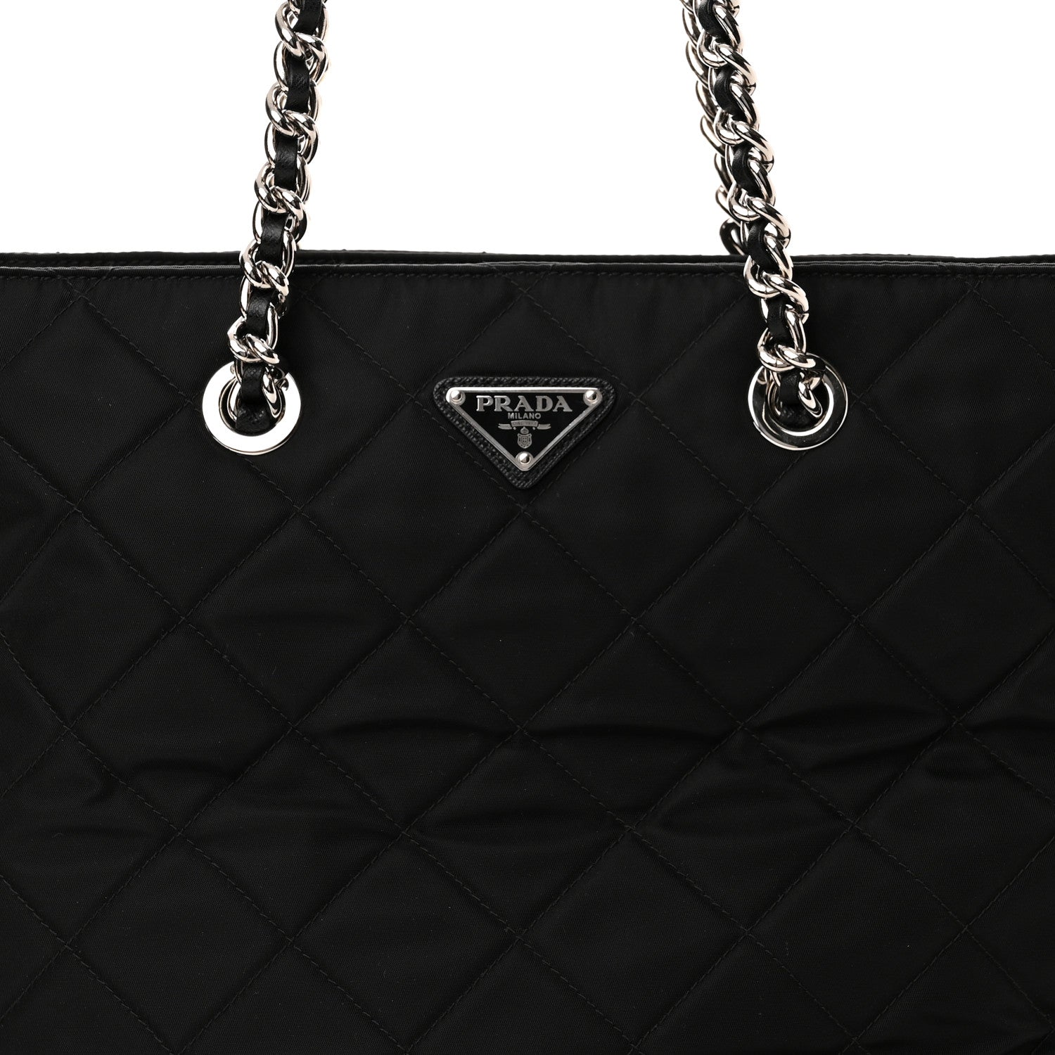Prada Nylon Tessuto Impuntu Quilted Tote Black 7 of 10