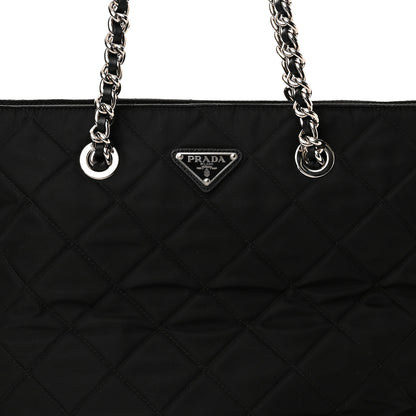 Prada Nylon Tessuto Impuntu Quilted Tote Black 7 of 10