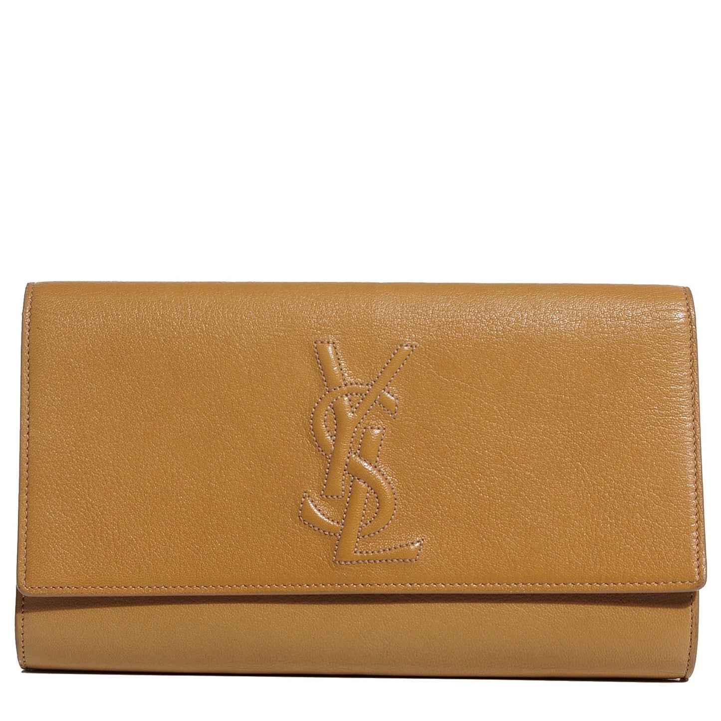 Goatskin Large Belle De Jour Clutch Beige