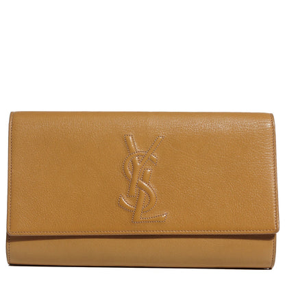 Saint Laurent Goatskin Large Belle De Jour Clutch Beige 1 of 7