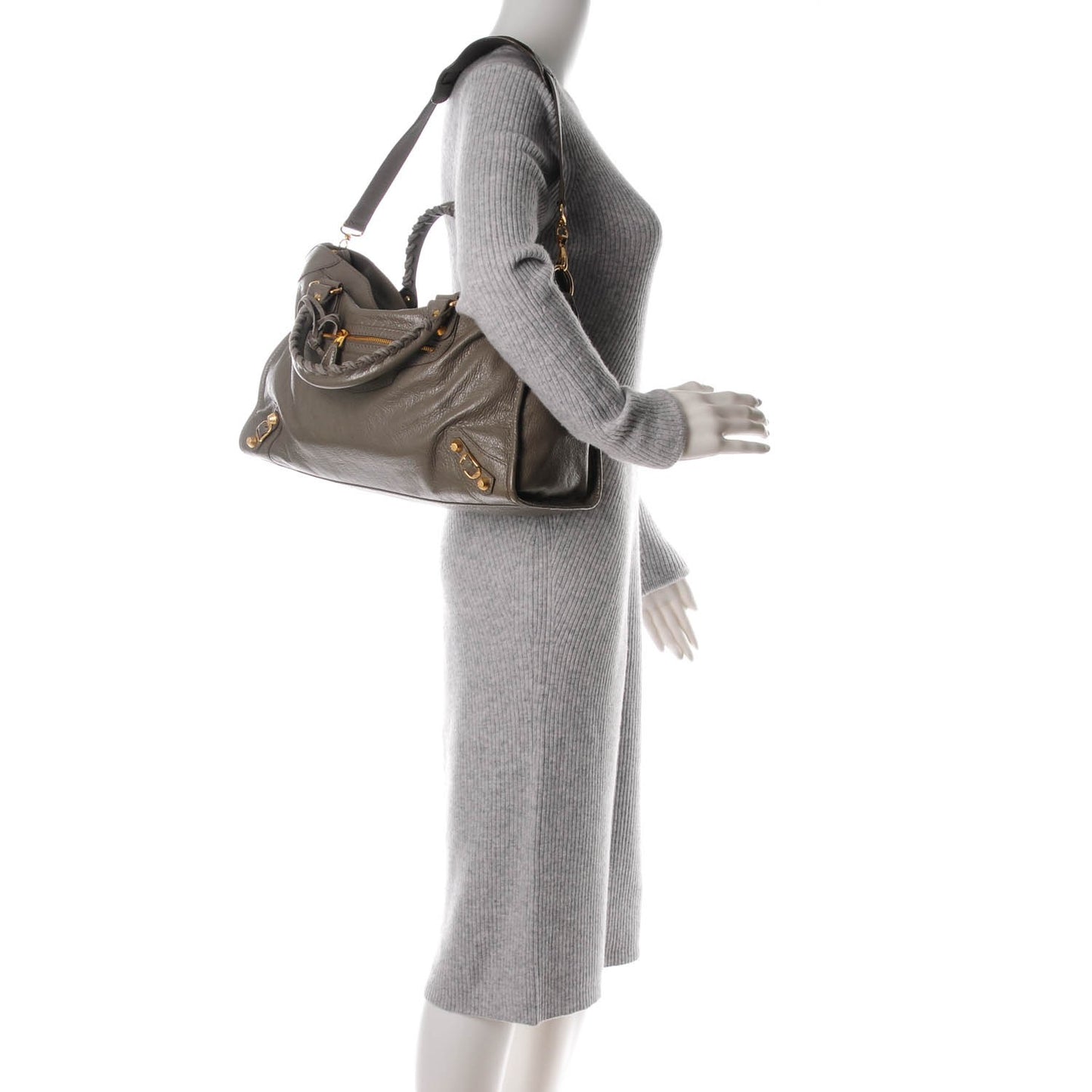Agneau Giant 12 Gold Hardware City Beige Liege