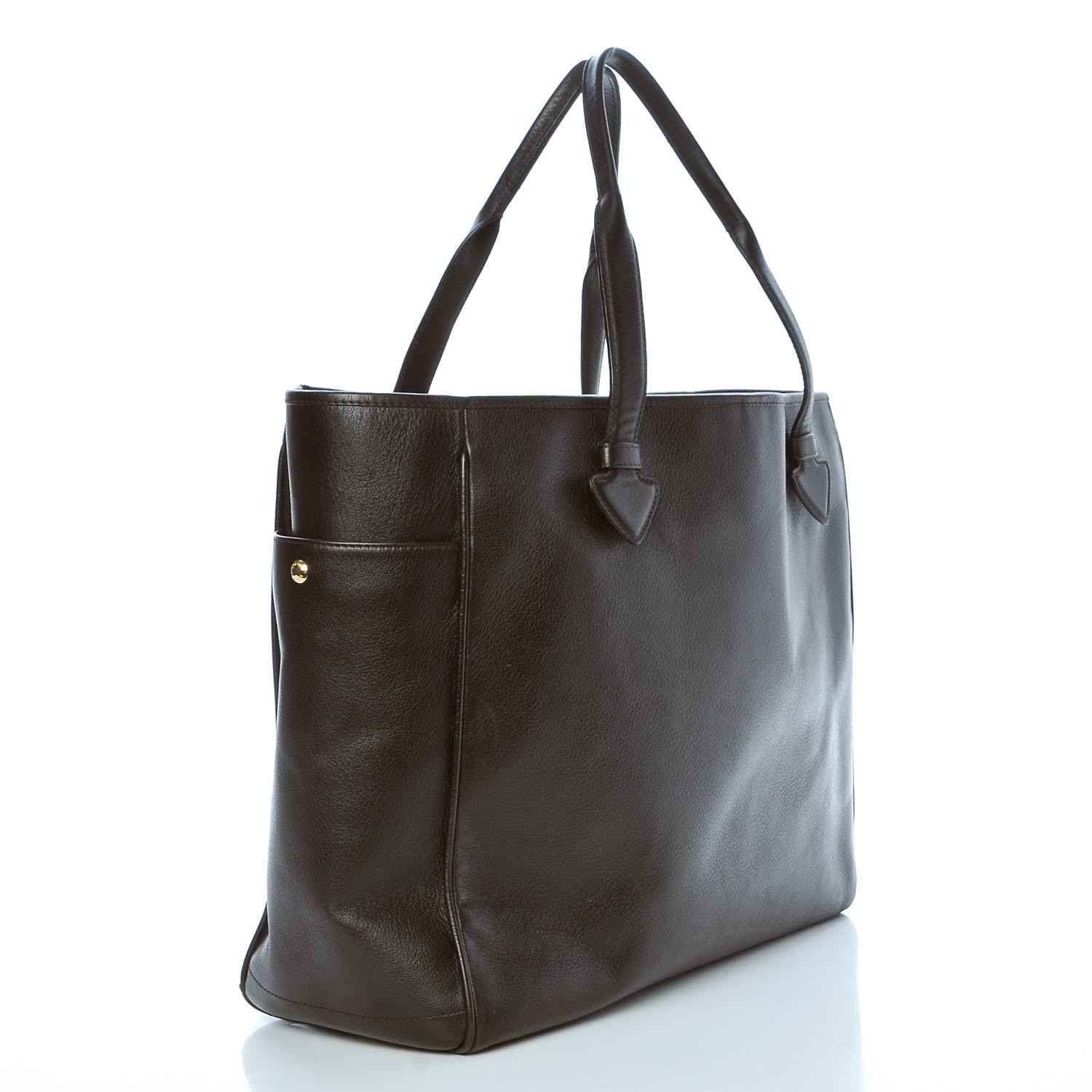 Loewe Calfskin Embossed Logo Shopper Tote Brown 3 of 13