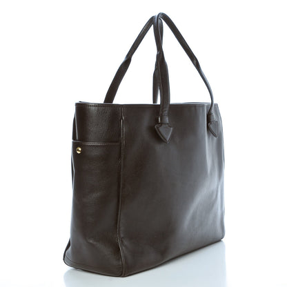 Loewe Calfskin Embossed Logo Shopper Tote Brown 3 of 13