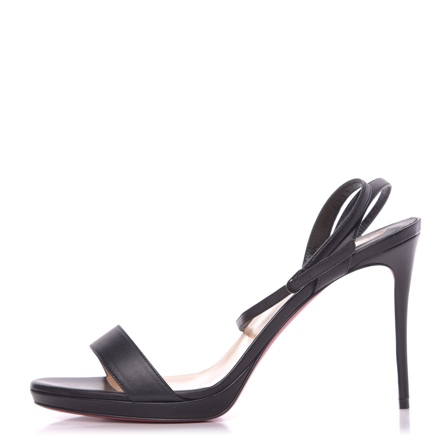 Christian Louboutin Nappa Loubi Queen 100 Sandals 40 Black 1 of 11