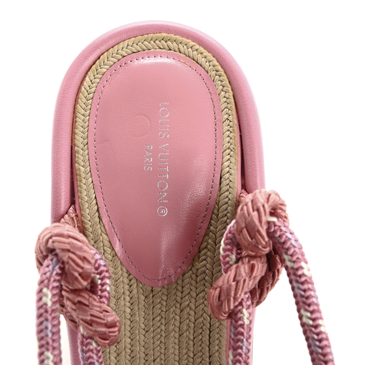 Louis Vuitton Fabric Maia Rope Wedge Sandal 41 Rose Clair 8 of 9
