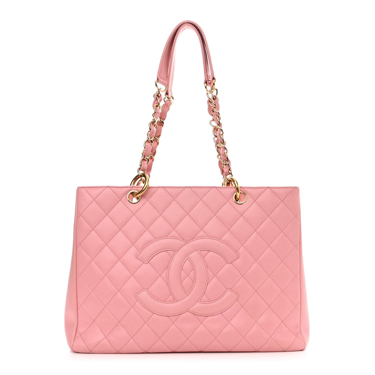 Caviar Quilted Grand Shopping Tote GST Pink