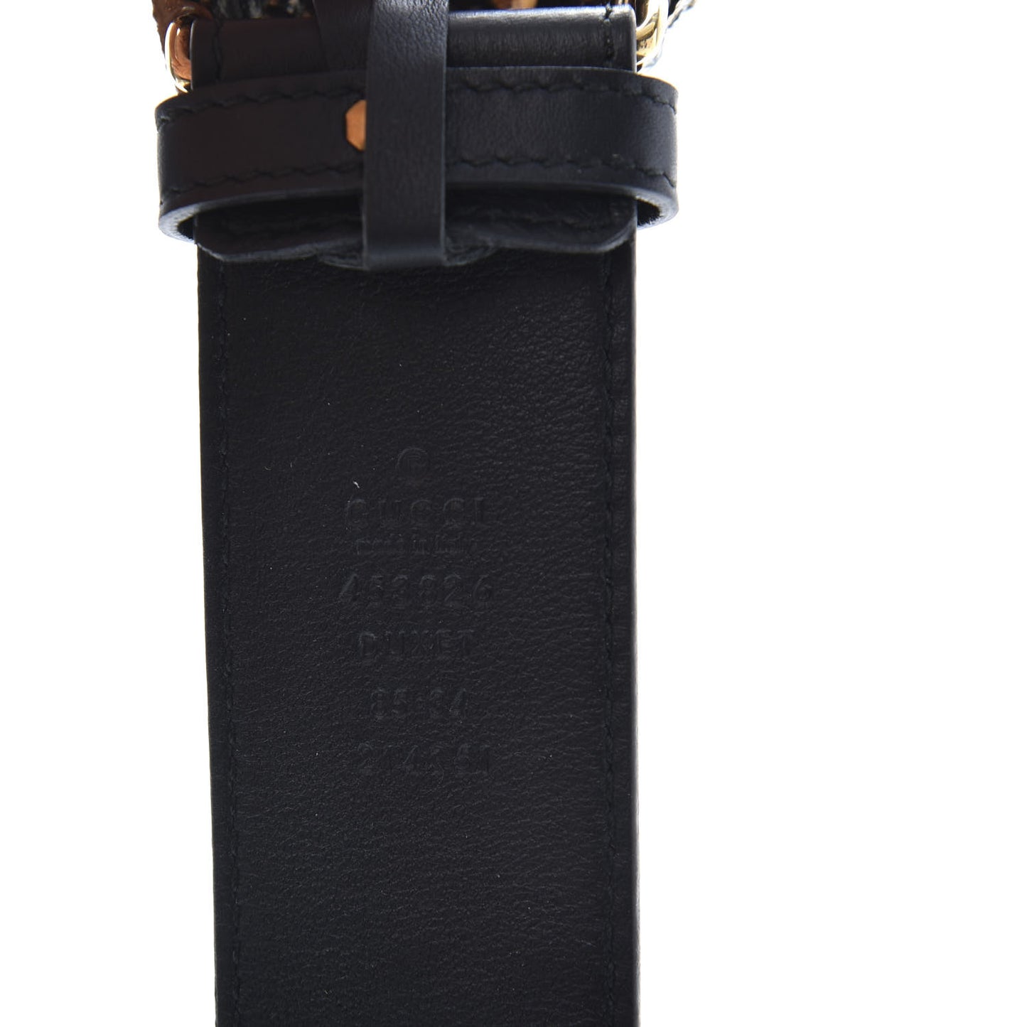 Calfskin Pearl Studded Swarovski Crystal Feline Belt 85 34 Black