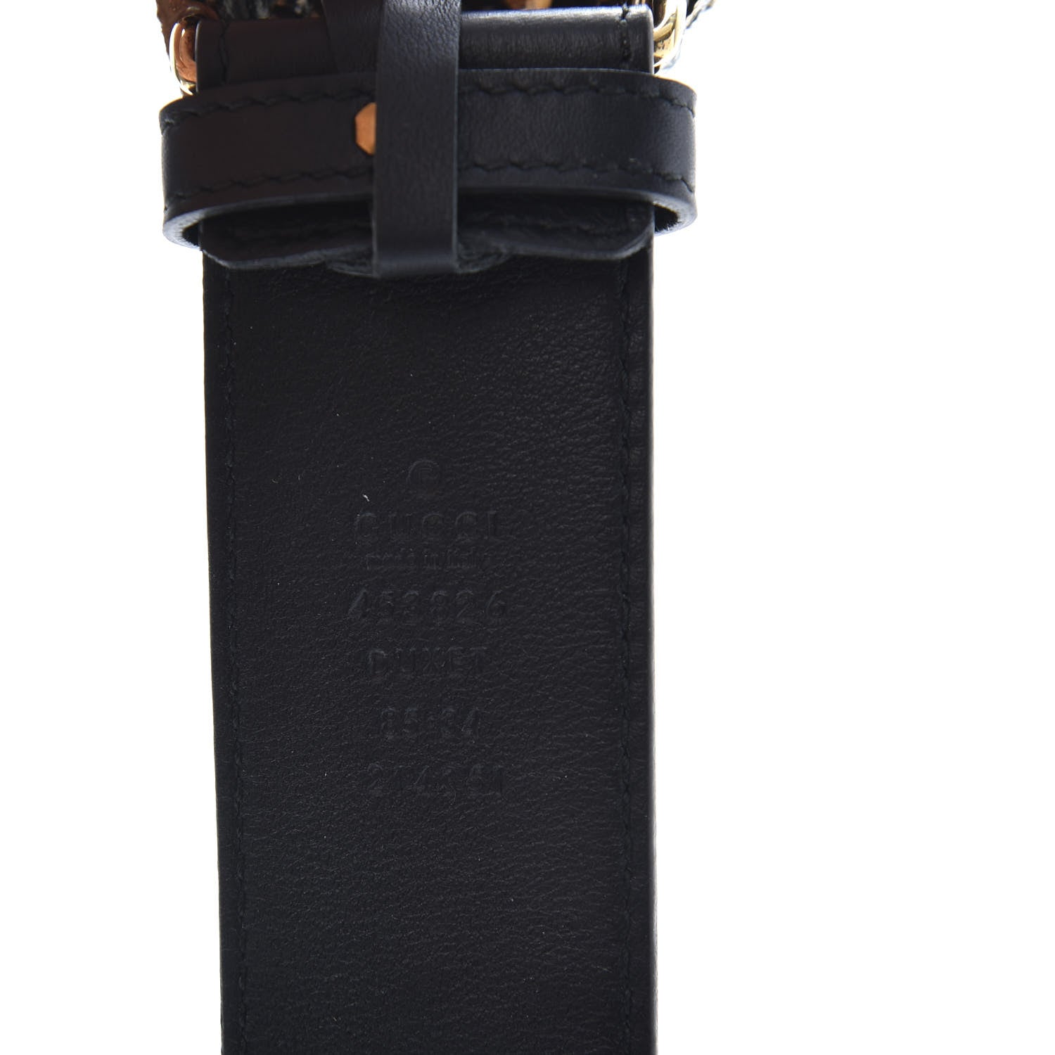 Gucci Calfskin Pearl Studded Swarovski Crystal Feline Belt 85 34 Black 6 of 6