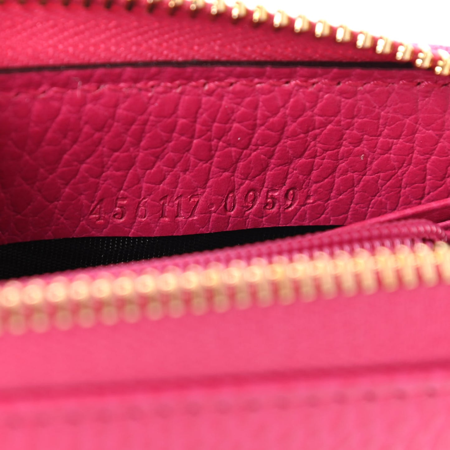 Dollar Calfskin GG Marmont Zip Around Wallet Box Pink