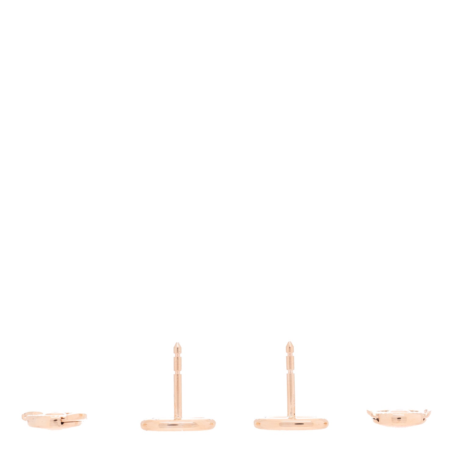 Hermes 18K Rose Gold TPM Farandole Stud Earrings 3 of 5