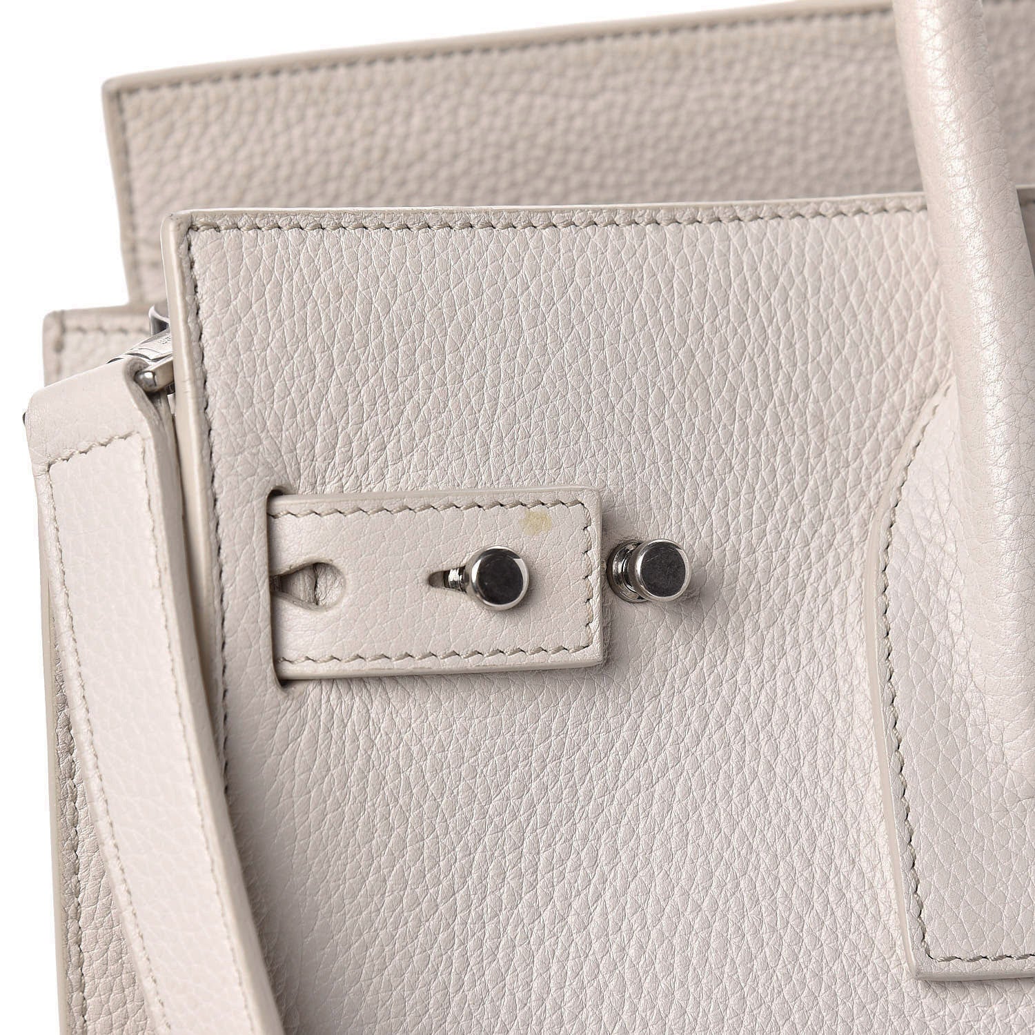 Saint Laurent Grained Calfskin Small Supple Sac De Jour Souris 10 of 13