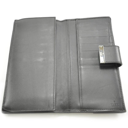 Gucci Monogram Metal Plate Continental Wallet Black 6 of 8