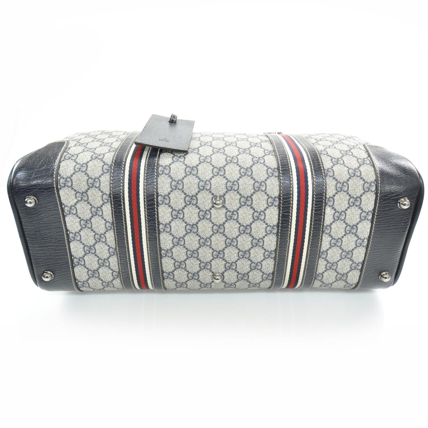 GG Supreme Monogram Web Large Carry On Duffle Bag Navy