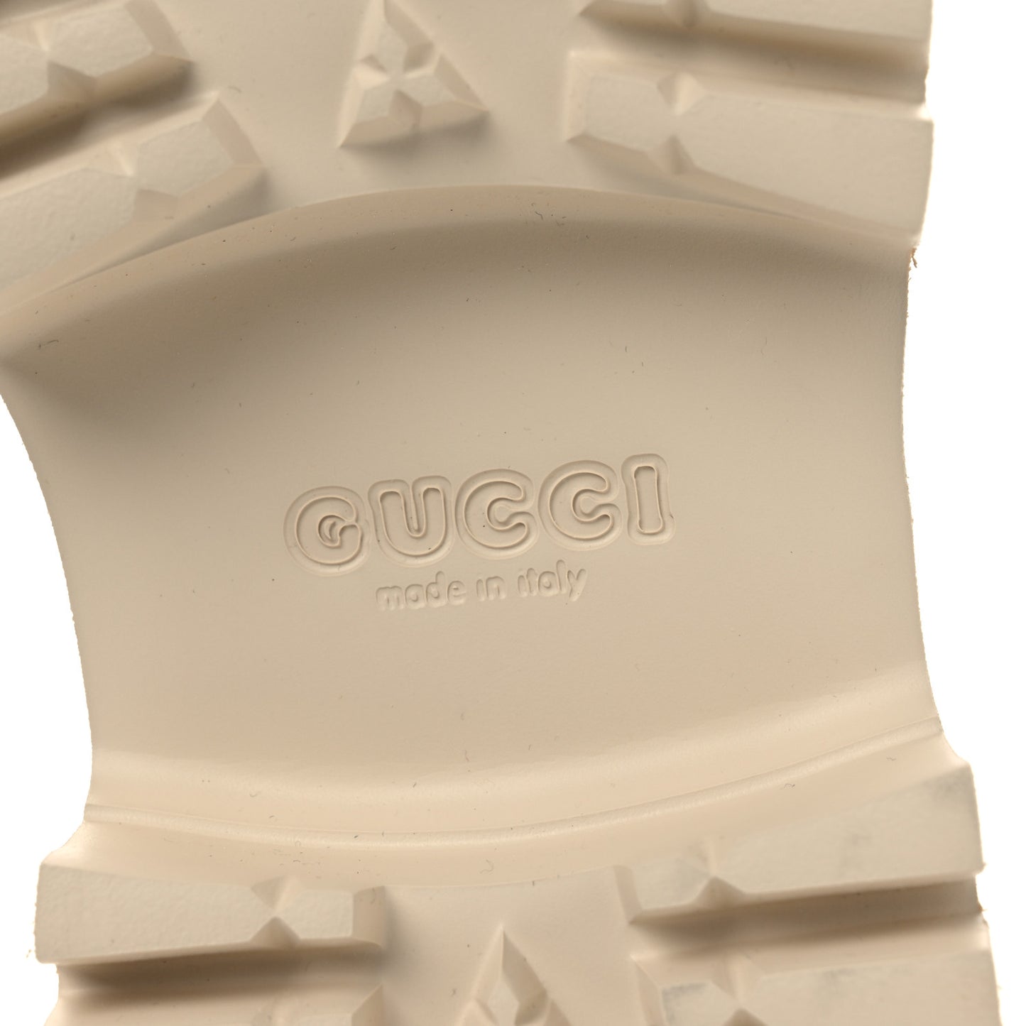 Rubber Monogram GG Go Through Platform Slide Clogs 40 Mystic White
