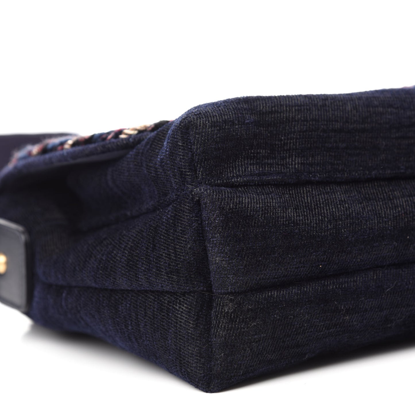 Wool Velvet Quilted Parisian Stroll Messenger Navy