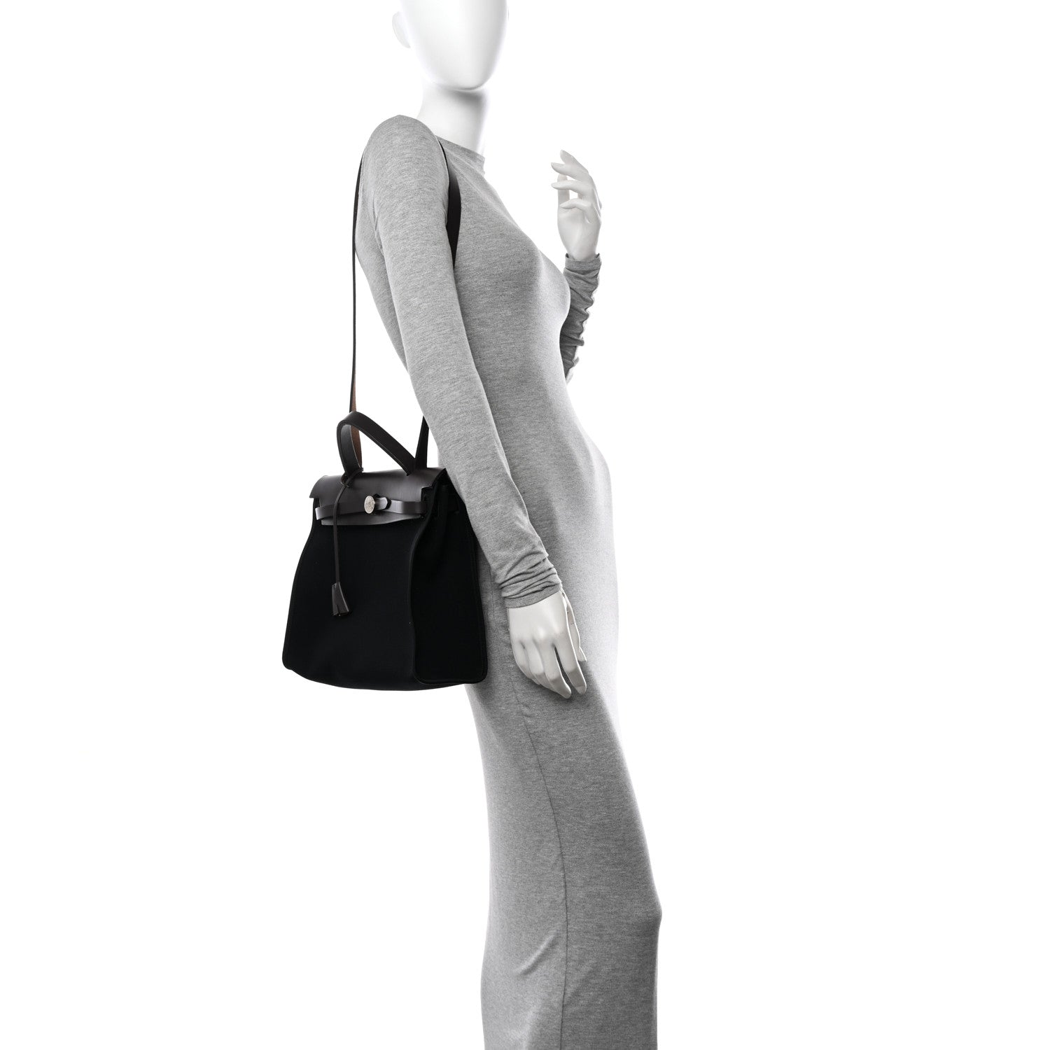 Hermes Toile Vache Hunter Herbag Zip 31 PM Ebene Black 2 of 11
