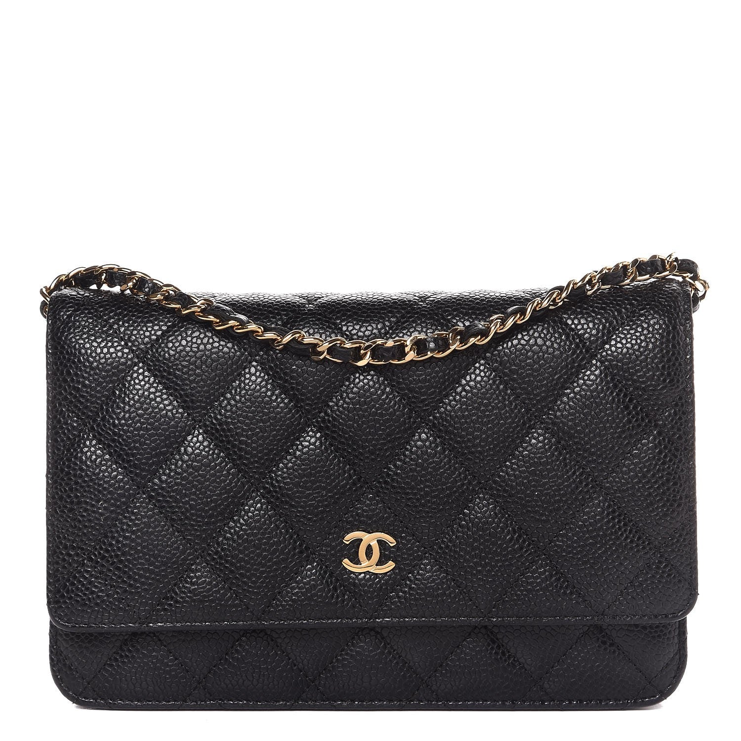 Chanel Caviar Quilted Wallet On Chain WOC Black 1 of 10