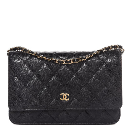 Chanel Caviar Quilted Wallet On Chain WOC Black 1 of 10