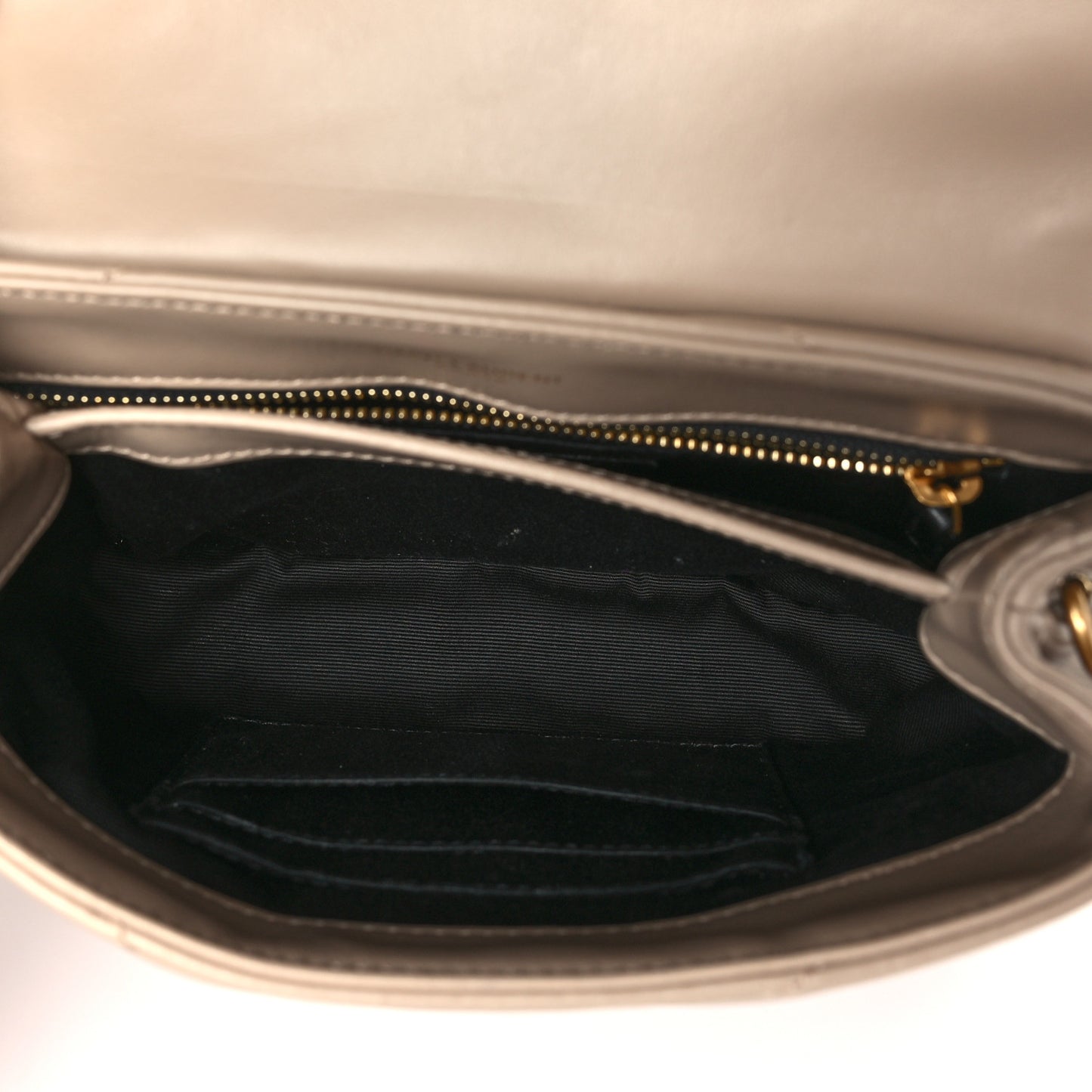 Calfskin Y Quilted Monogram Toy Loulou Crossbody Bag Dark Beige