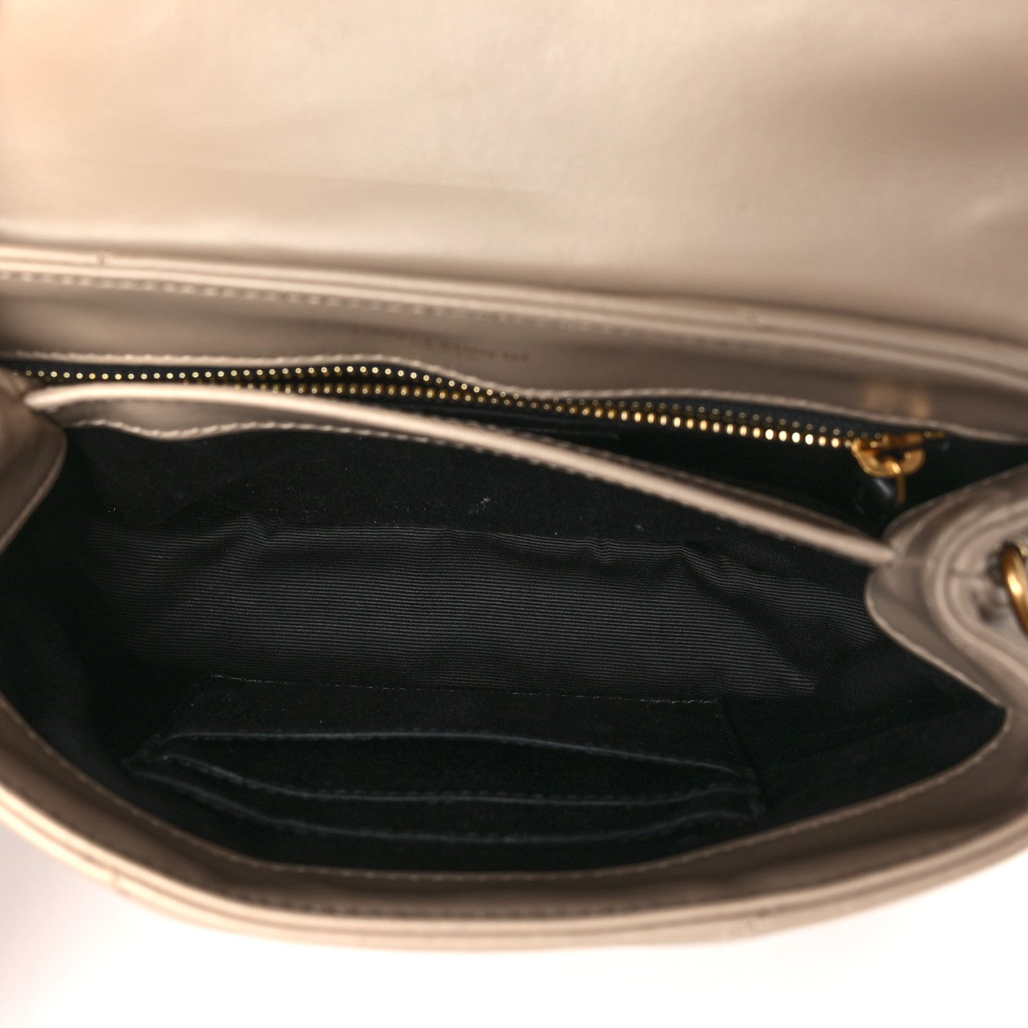 Saint Laurent Calfskin Y Quilted Monogram Toy Loulou Crossbody Bag Dark Beige 5 of 10