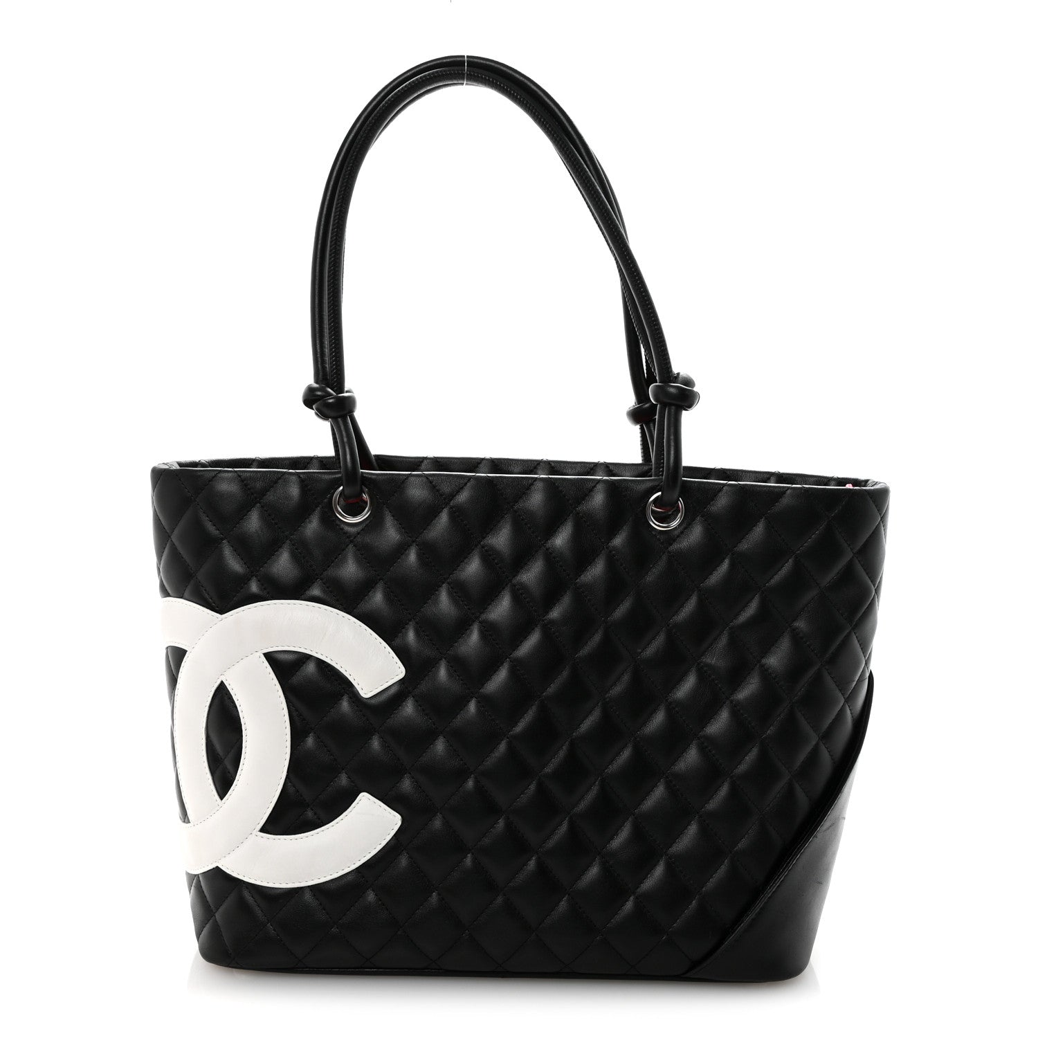 Chanel Calfskin Quilted Large Cambon Tote Black White 1 of 10
