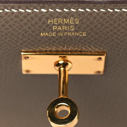 Hermes Epsom Medium Kelly Wallet Etoupe 6 of 8