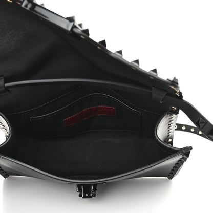 Valentino Garavani Vitello Monochrome Medium Rockstud Flip Lock Crossbody Bag Black 5 of 14