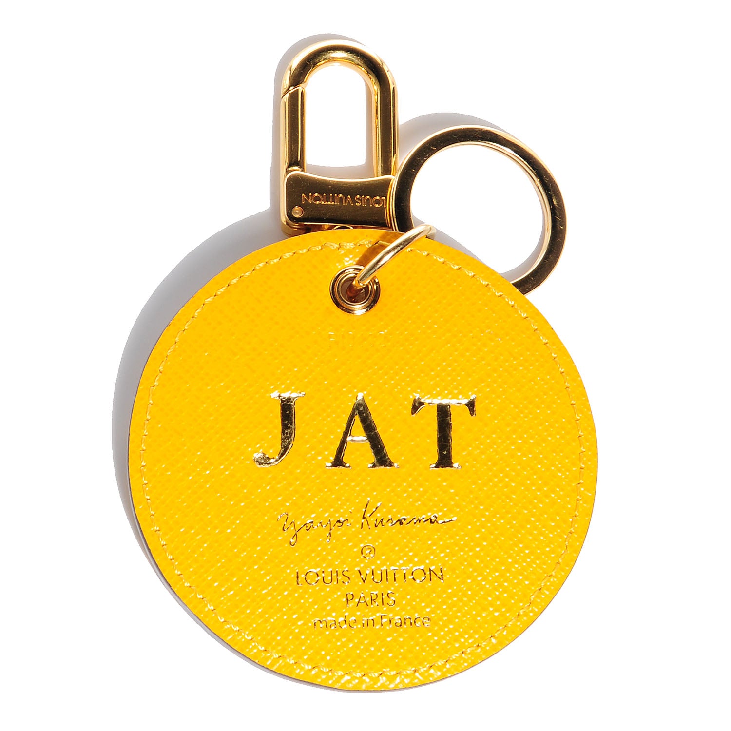 Louis Vuitton Monogram Kusama Town Key Ring Yellow 3 of 5