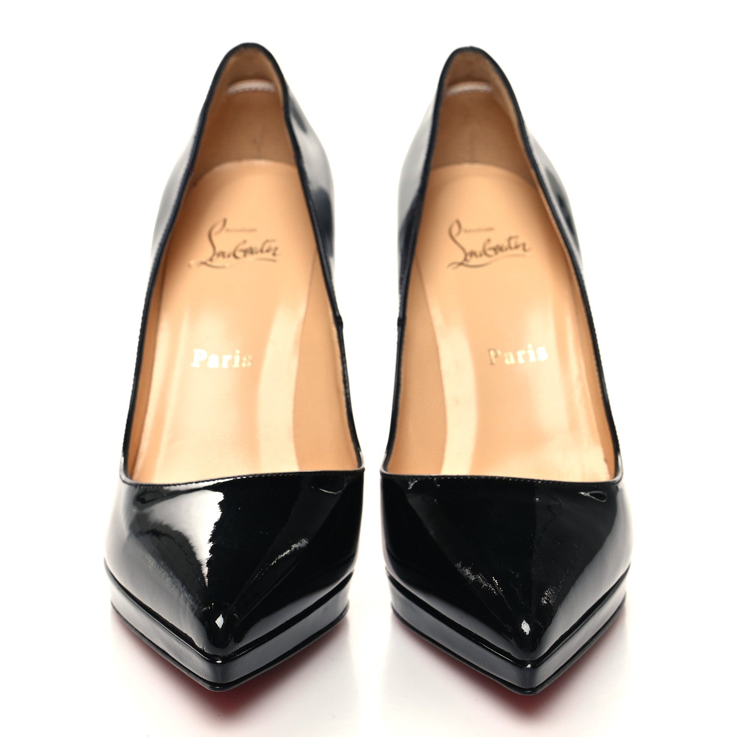 Christian Louboutin Patent Pigalle Plato 120 Pumps 38 Black 2 of 7