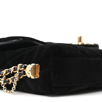 Chanel Velvet Quilted Crush On Chains Flap Bag Black 9 of 10