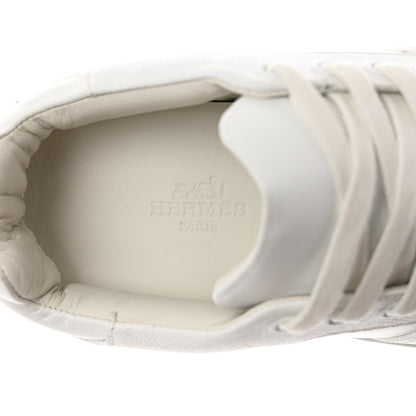 Hermes Epsom Calfskin Womens Free Sneakers 37 White 6 of 10