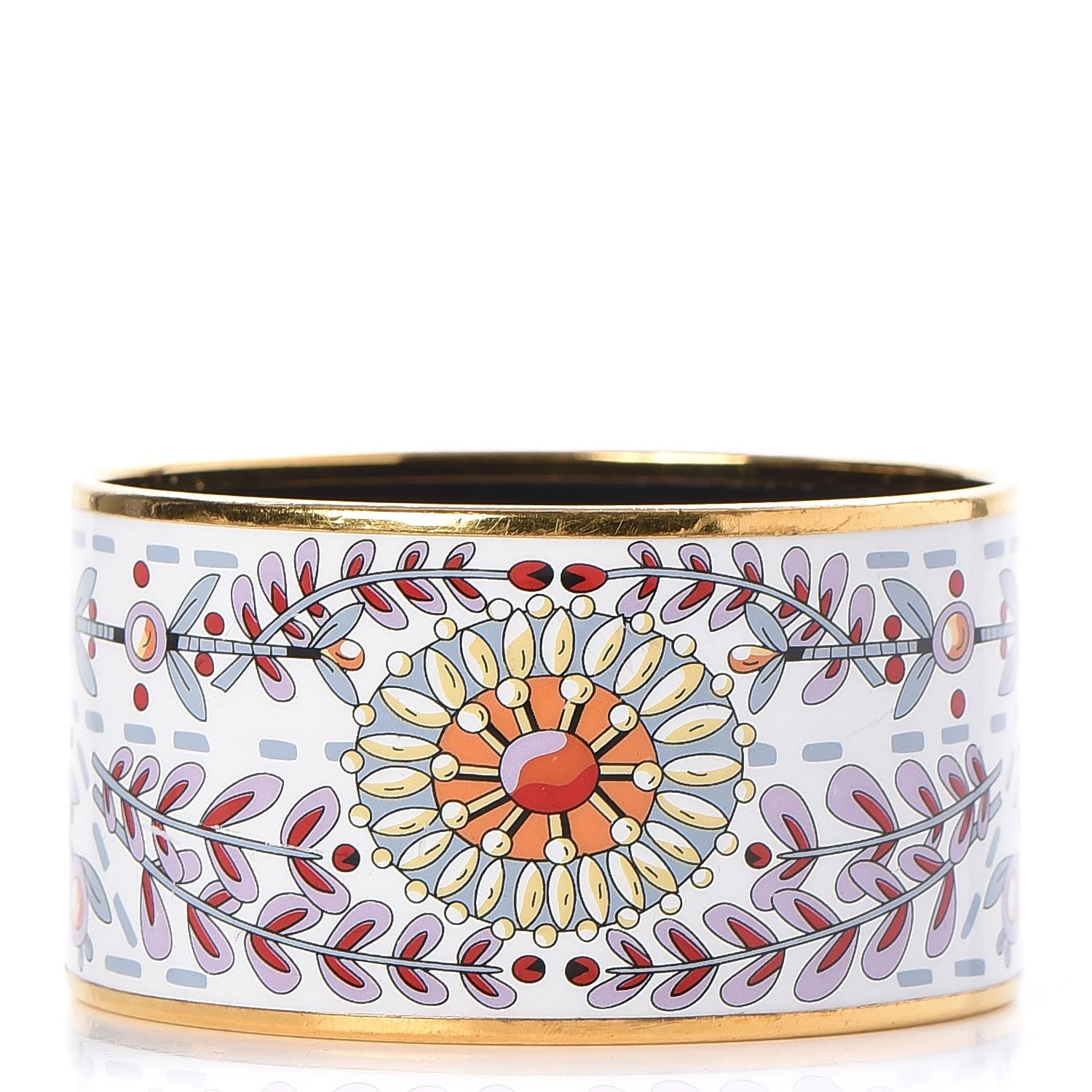Hermes Enamel Printed Extra Wide Bracelet 65 1 of 5