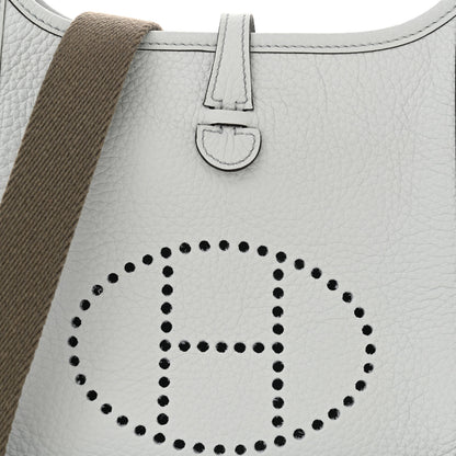 Hermes Taurillon Clemence Amazone Evelyne TPM Bleu Pale Etain 8 of 10