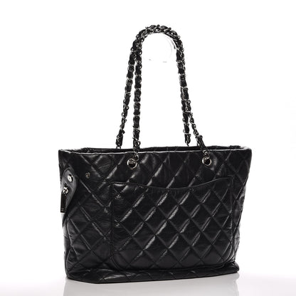Chanel Aged Calfskin Quilted Large Cotton Club Tote Black 3 of 10