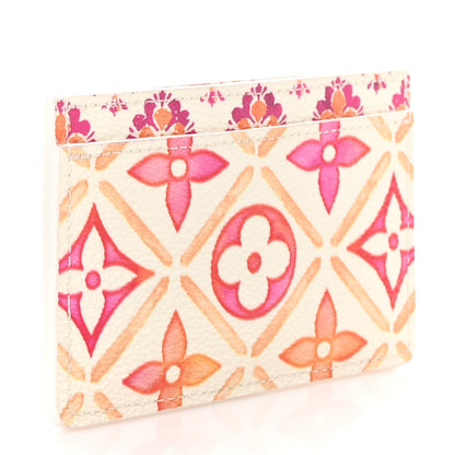 Louis Vuitton Monogram Tiles By The Pool Card Holder Coral 3 of 6