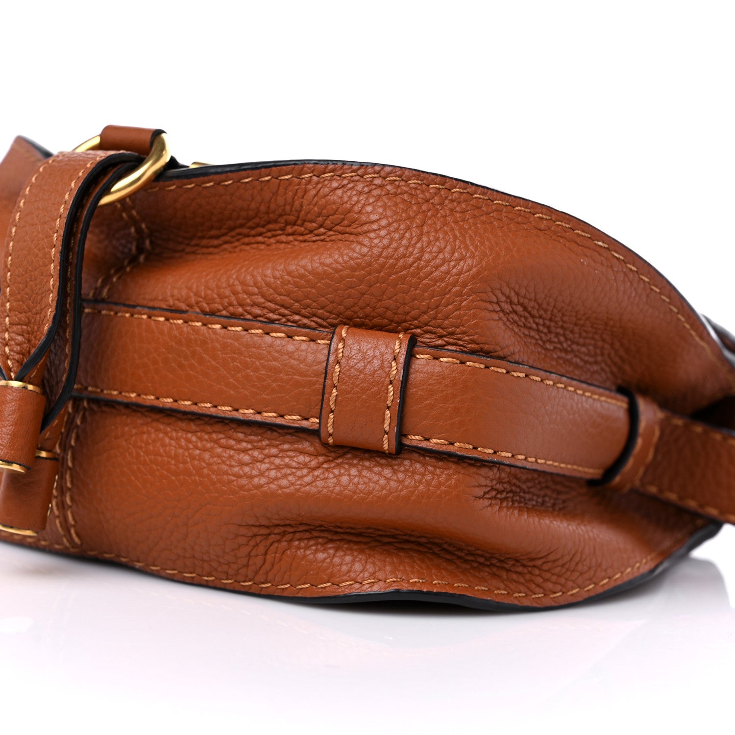 Chloe Calfskin Mini Marcie Round Crossbody Bag Tan 8 of 8