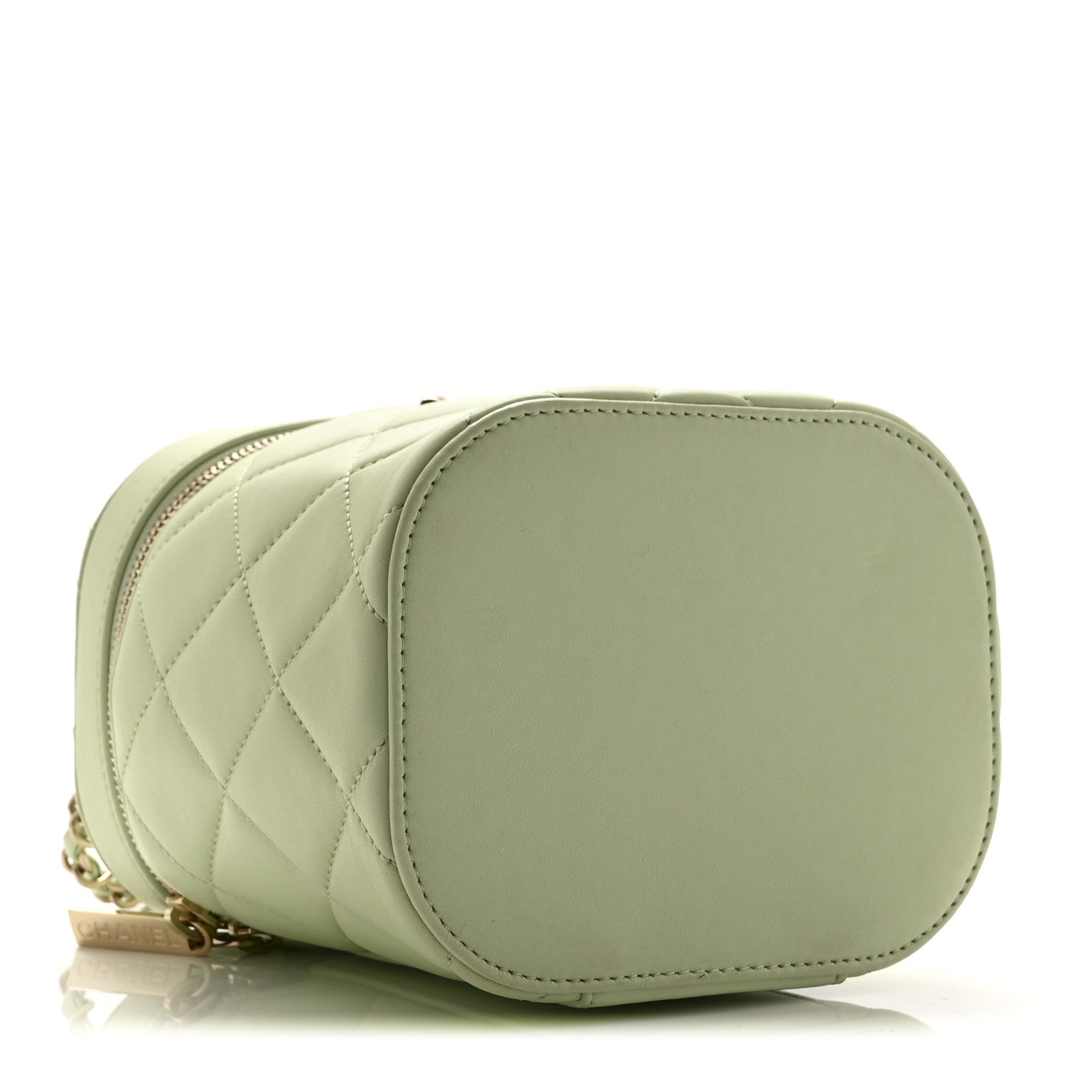 Chanel Lambskin Quilted Trendy Vanity Case Sea Green 4 of 10