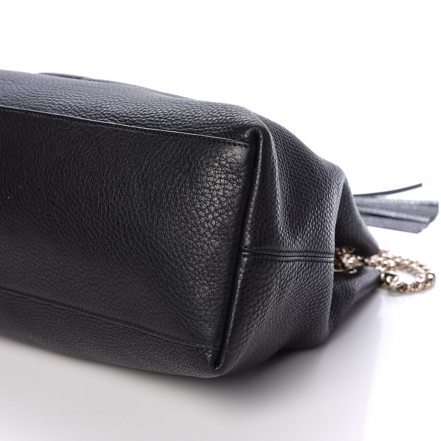 Gucci Pebbled Calfskin Medium Soho Chain Shoulder Bag Black 10 of 11