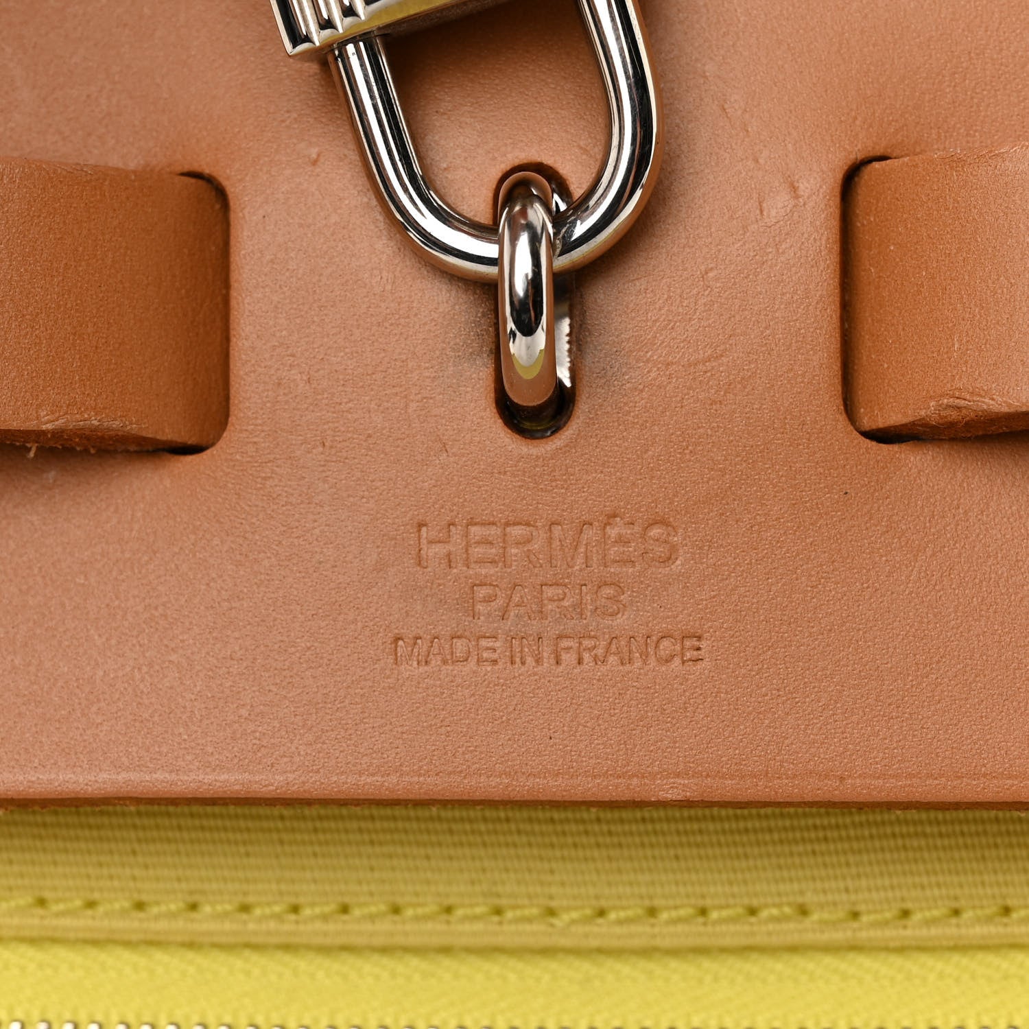 Hermes Toile Vache Hunter Herbag Zip 31 PM Soufre 6 of 12