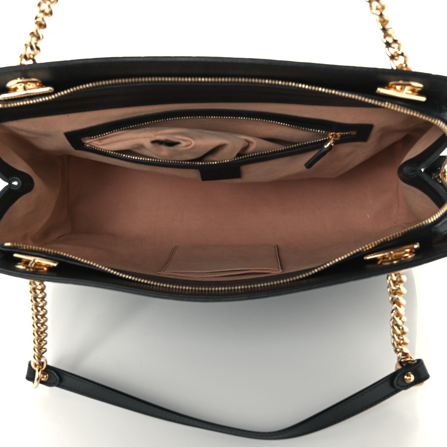 Gucci Guccissima Signature Large Shoulder Tote Bag Black 4 of 10