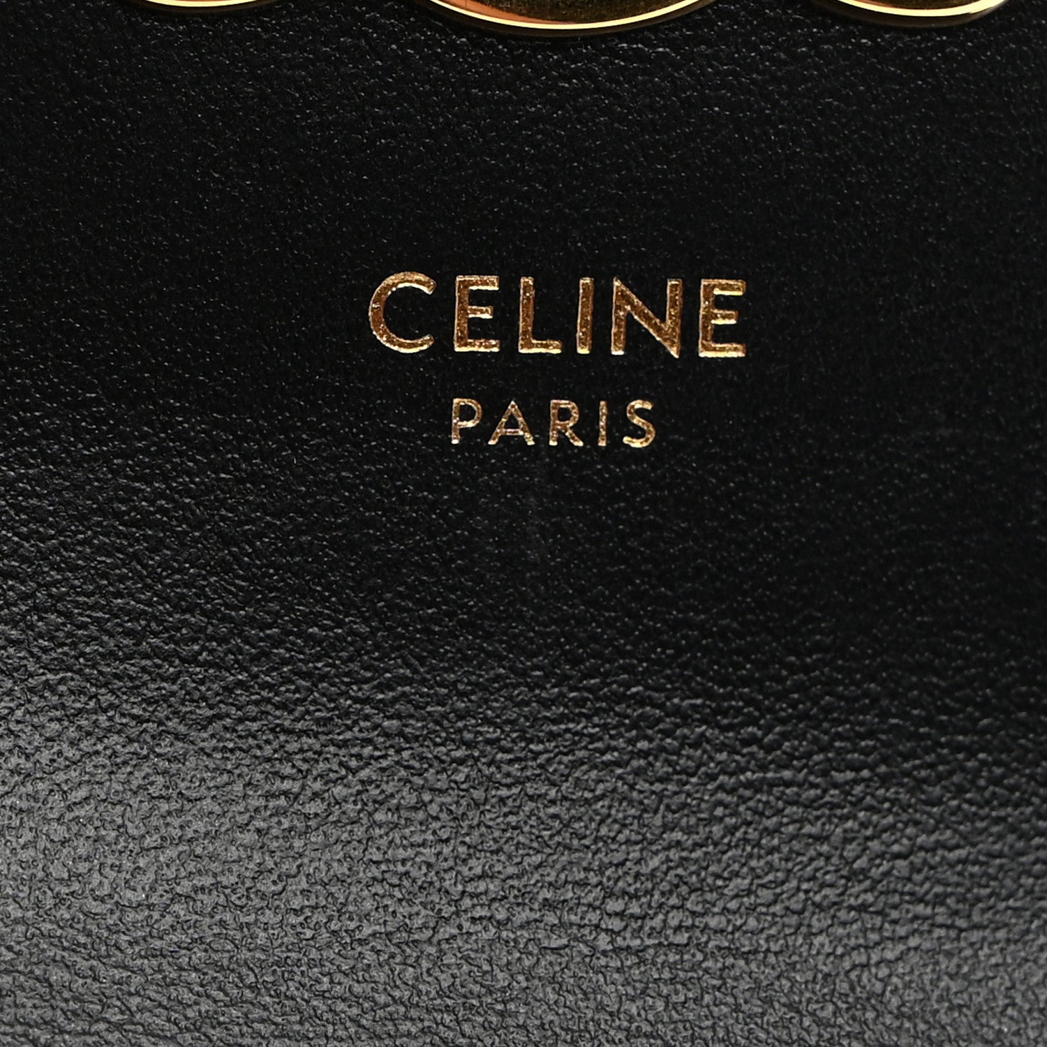 Celine Shiny Calfskin Triomphe Flap Card Holder Black 6 of 9