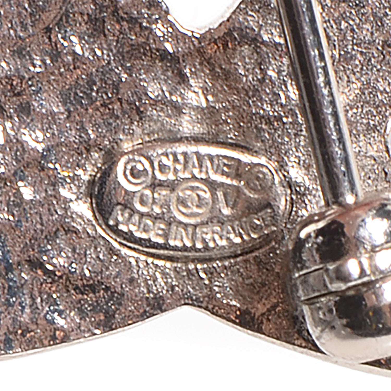 Chanel CC Pearl Brooch Silver 5 of 6