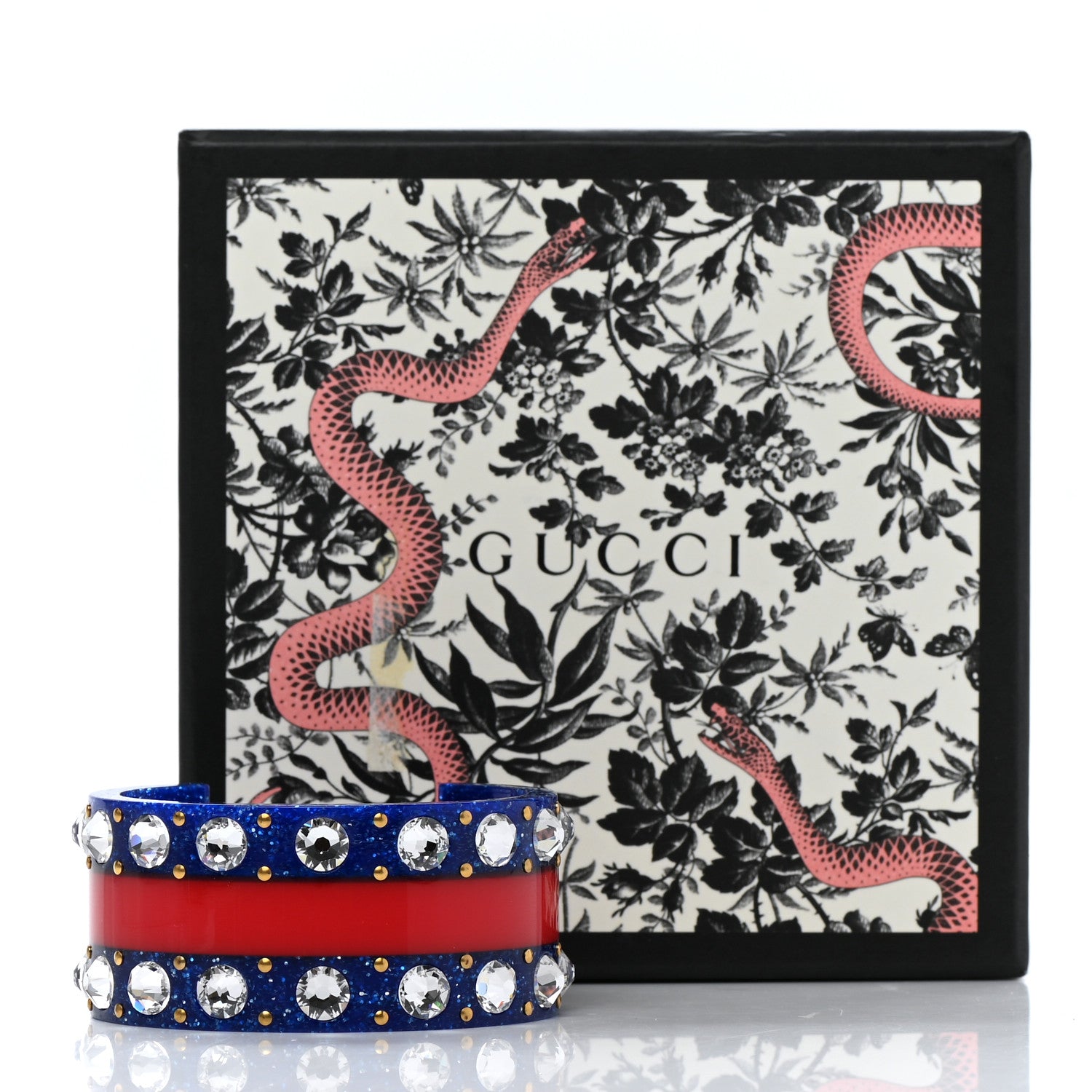 Gucci Crystal Web Cuff 16 Blue 6 of 6